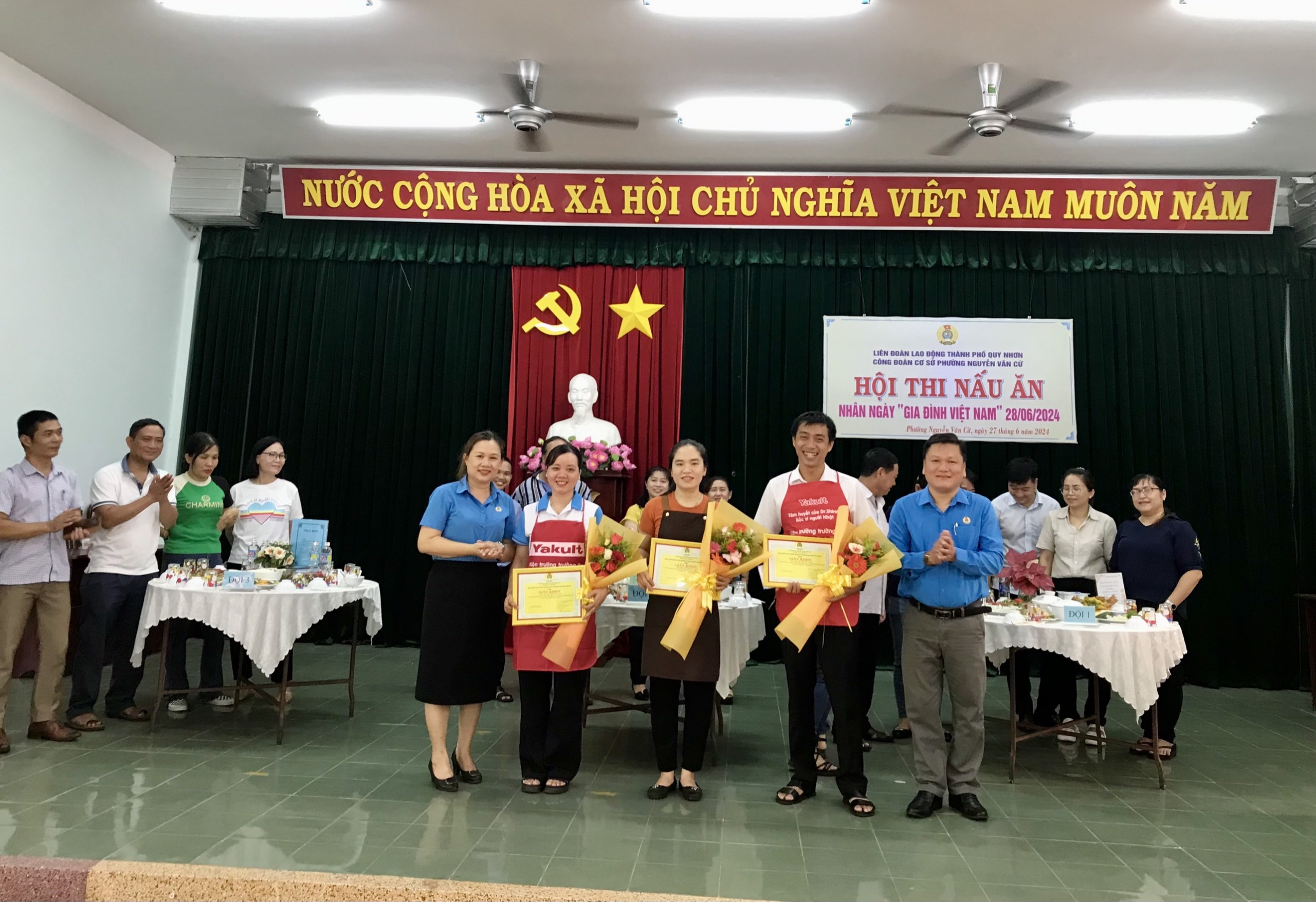 Công đoàn cơ sở phường Nguyễn Văn Cừ tổ chức Hội thi nấu ăn “Bữa cơm gia đình ấm áp yêu thương”